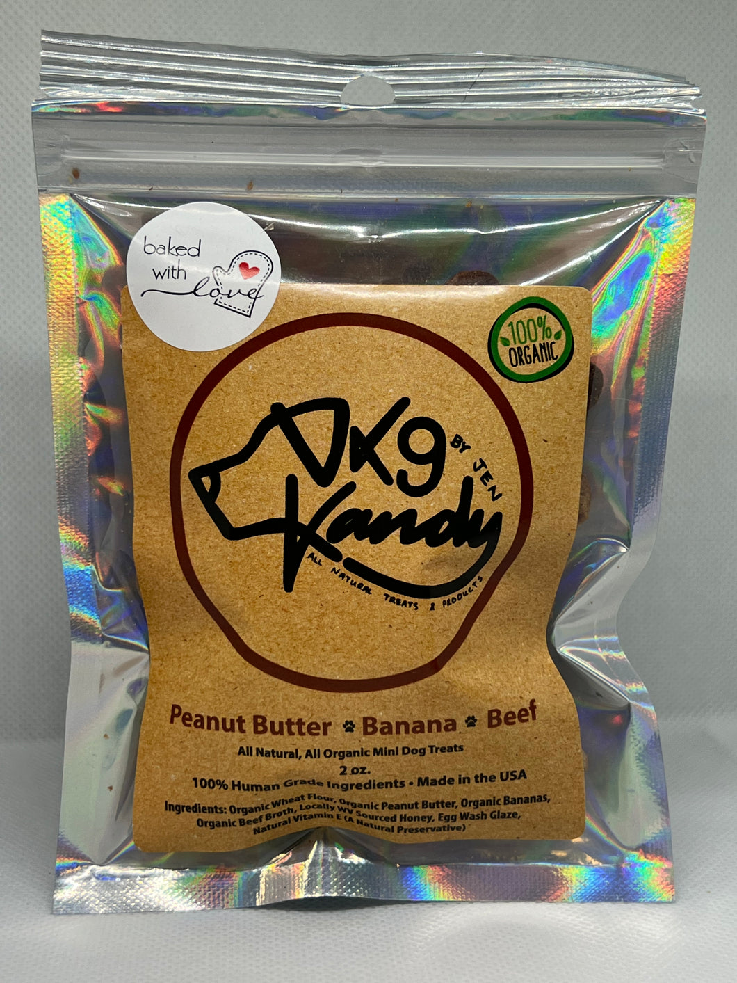 Peanut Butter/Banana/Beef Dog Treats - 2oz.