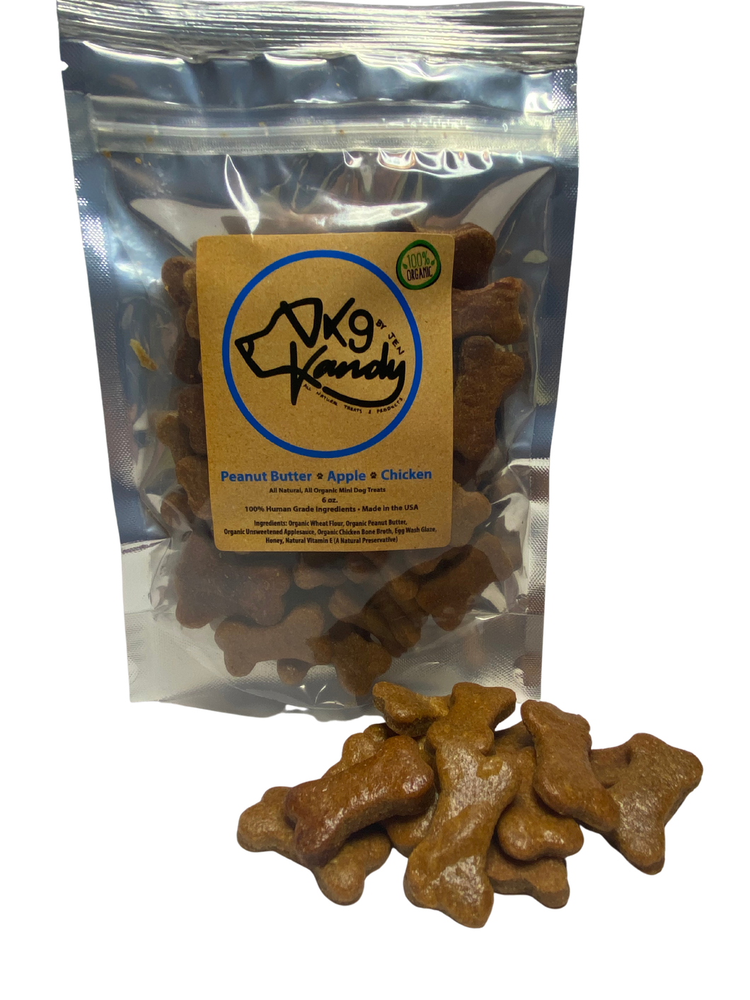 Peanut Butter, Apple, Chicken Dog Treats - Mini Bones